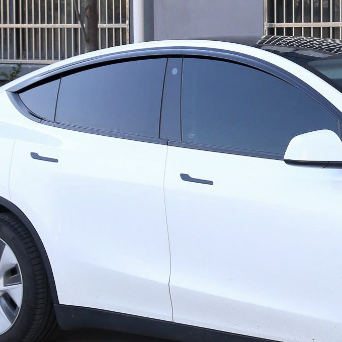 Window Weathershield Deflectors for Tesla Model Y Gloss Black - Eevify