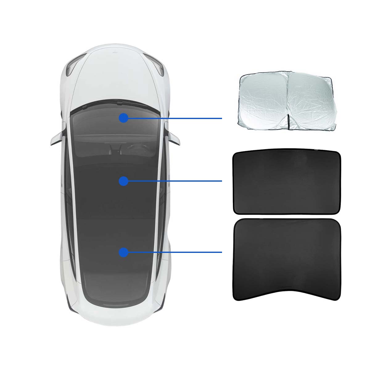 Model 3 Sunshade Roof View - Eevify