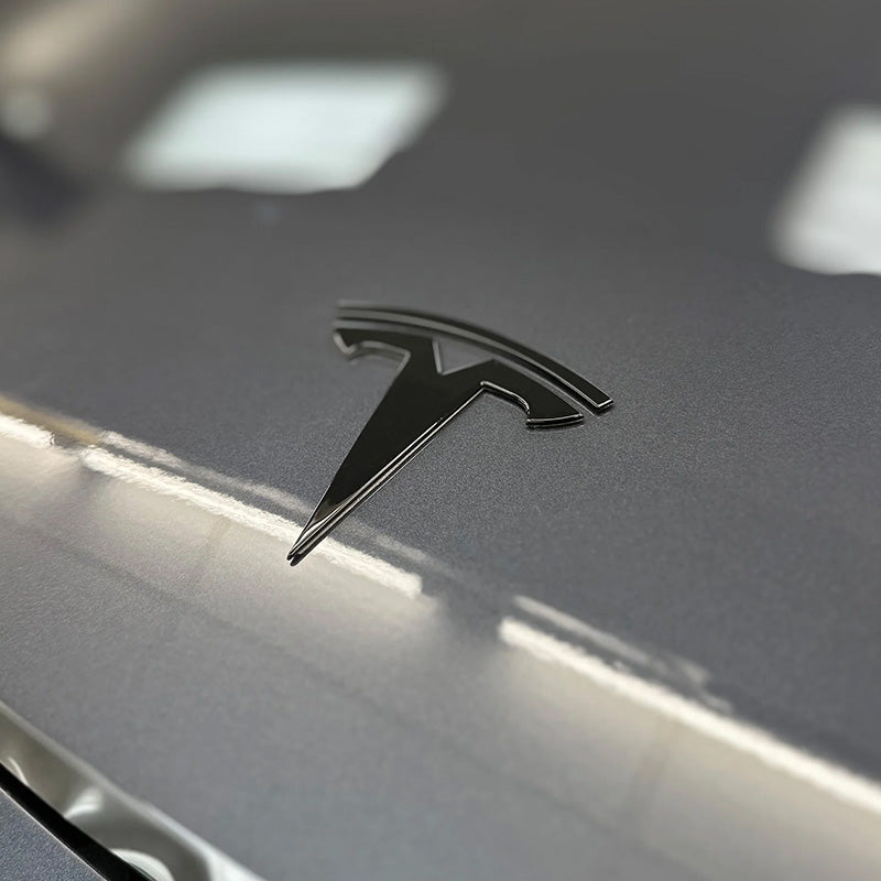 Tesla 'T' Badges for Tesla Model Y Gloss Black - Eevify