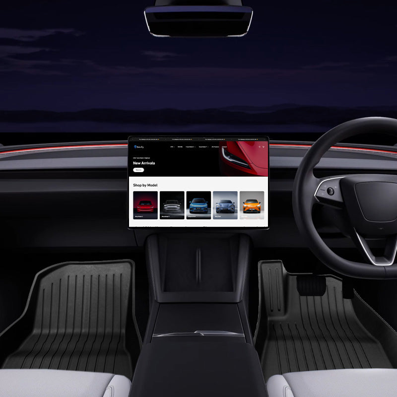 All-Weather Floor Mats for Tesla Model 3 2021 - 2023 Model 3 - Eevify #car model_2024 model 3 highland